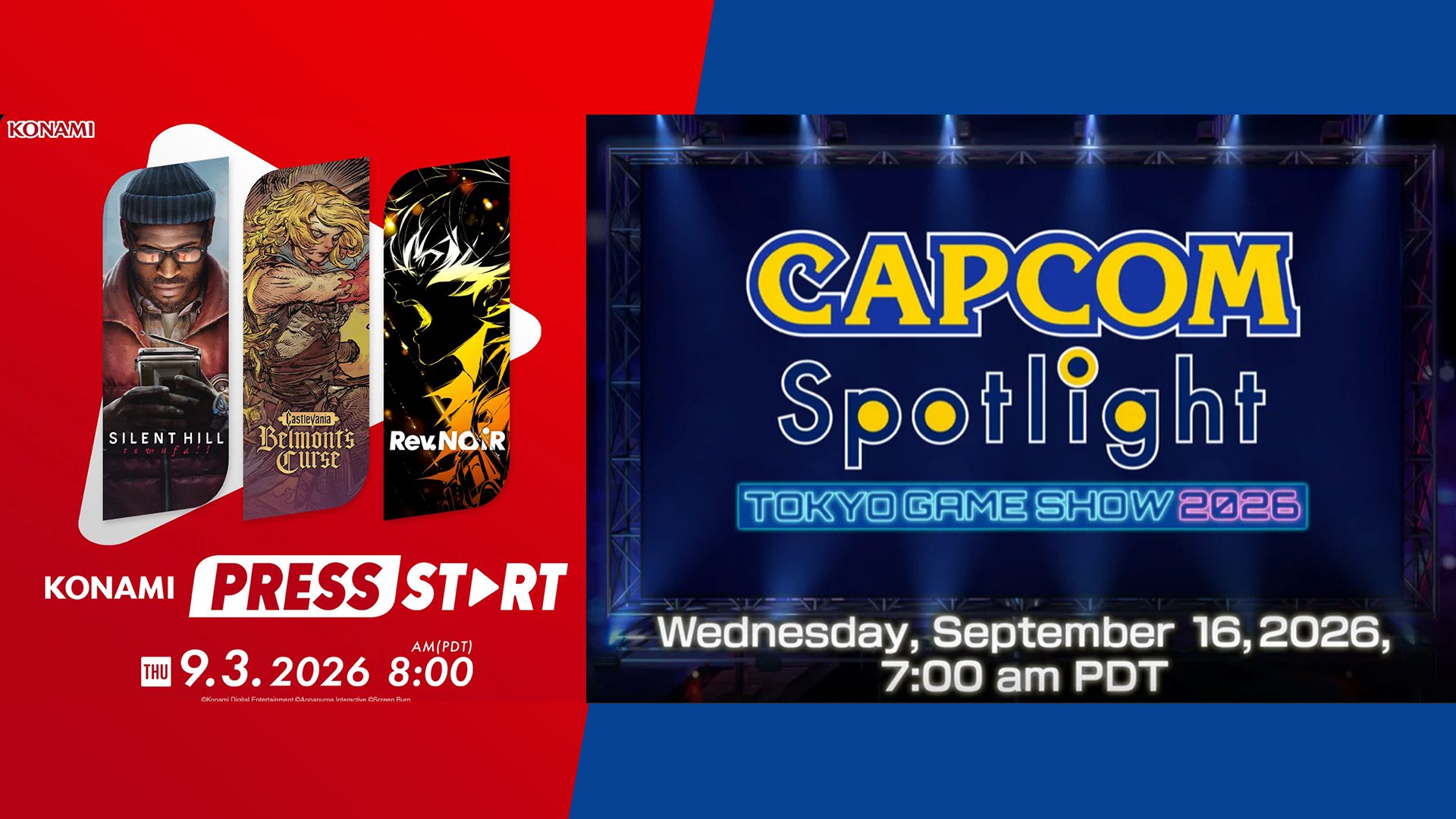 Konami and Capcom announce TGS showcases